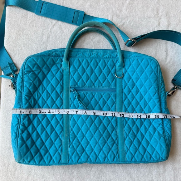 Vera Bradley Quilted Turquoise Laptop Bag - Picture 5 of 6